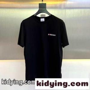 ハートEKD コットンTシャツ 半袖 バーバリー コピー Tシャツ コピー クルーネック ブラックkid26Oj8Pjm