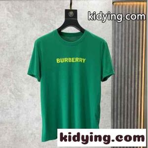 ベーシック ロゴ クルーネック 半袖 コットンTシャツ バーバリー スーパーコピー Tシャツ コピー グリーンkid26HjC4Lj