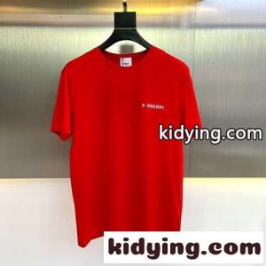 ハートEKD コットンTシャツ 半袖 バーバリー コピー Tシャツ コピー クルーネック レッドkid26jC81va