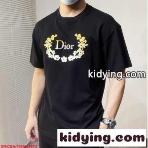 2色あり おしゃれ ロゴ クルーネック クリスチャン・ディオール ブランド コピー Tシャツ コピー メンズkid26Gf8Tby