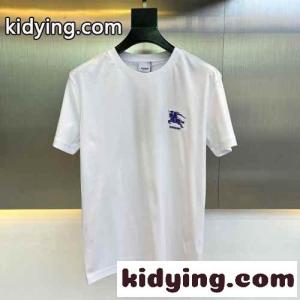 大人気 ロゴ コットン クルーネック 半袖Tシャツ バーバリー ブランド コピー Tシャツ コピー ホワイトkid26L9L1ze