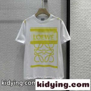 人気新作～アナグラム プリント ロエベ コピーブランド Tシャツ コピー クルーネック 半袖 トップスkid260XviKv