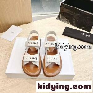 celine コピー レオ ベルクロストラップ サンダル セリーヌ コピー サンダル コピー レディース ホワイトkid26euaiSv