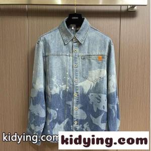 フィッシュ オーバーシャツ デニム ロエベ コピー シャツ コピー メンズ ファッションkid264fWDua
