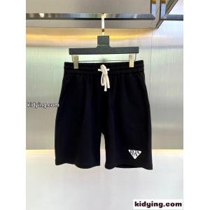 メンズ 春夏 定番 カジュアル ショートパンツ プラダ コピー パンツ コピー ショーツ ブラックkid26LHTzKn