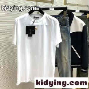 シンプル DGメタリックロゴ コットン 半袖 ドルチェ&ガッバーナ ブランド コピー Tシャツ コピー ホワイトkid265jCOvu