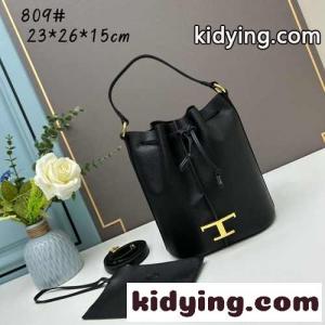 人気 レディース トッズ バッグ コピー Tタイムレス レザー バケットバッグ ブラックkid26GL5nCy