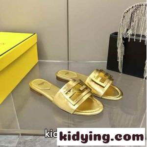 春夏 定番 おしゃれ レディース スライド フェンディ コピー サンダル コピー ゴールドkid26nK5PPD
