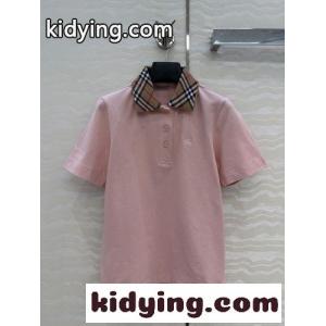 カジュアル コットン 半袖 ポロシャツ バーバリー スーパーコピー Tシャツ コピー ピンクkid26aK5r4n