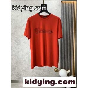 ヴェルサーチ ブランド コピーェ Tシャツ コピー バーシティー ロゴ Tシャツ 半袖 トップスkid26beaeiu