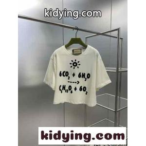 gucci コピーブランド エンブロイダリー入り コットン Tシャツ グッチ コピーブランド Tシャツ コピー レディースkid2611Hbmi