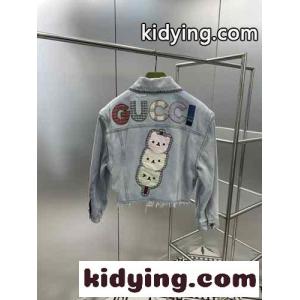 アニマル エンブロイダリー デニムジャケット グッチ コピー ジャケット コピー レディースkid26OrSLfe