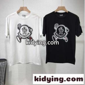 可愛い カジュアル ロゴプリント モンクレール ブランド コピー Tシャツ コピー コットン 半袖 トップスkid26r8Pnii