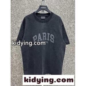 バレンシアガ コピー Tシャツ コピー ユニセックス カジュアル 人気 CITIES PARIS 半袖Tシャツkid26OrCuyu