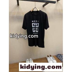 カジュアル 4Gスター コットン 半袖Tシャツ ジバンシィ コピーブランド Tシャツ コピー ブラックkid26rai4bq