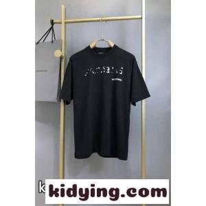 おしゃれ 人気 プリント クルーネック バレンシアガ ブランド コピー Tシャツ コピー ユニセックスkid26nKzyau