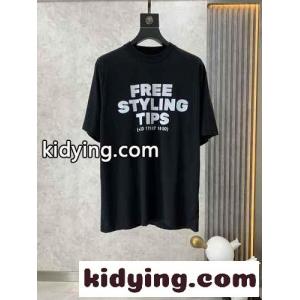 STYLING HOTLINE プリント 半袖Tシャツ バレンシアガ コピーブランド Tシャツ コピー ユニセックスkid26SXPbae