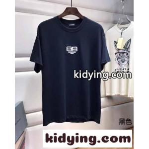 バレンシアガ コピー Tシャツ コピー ユニセックス シンプル おしゃれ ロゴ 刺繍 クルーネックkid26XLH1fa