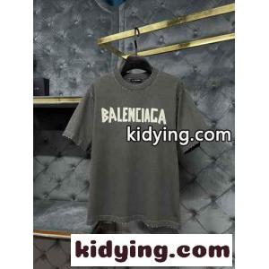 バレンシアガ スーパーコピー Tシャツ コピー 半袖 人気 カジュアル Tape Type プリント トップスkid2609Pbiu