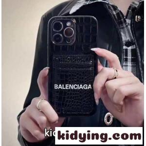 高級感 クロコダイル型押し バレンシアガ ブランド コピー アイフォンケース コピー スマホケースkid26miaSLD
