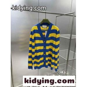 エンブロイダリー付き ストライプ ニットカーディガン グッチ コピーブランド ニット コピー レディースkid26bCq09D