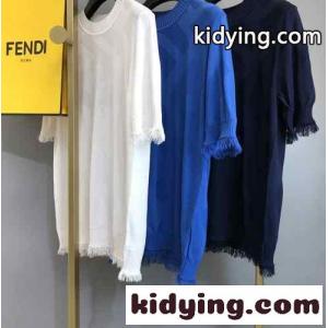春夏 ファッション クルーネック フェンディ スーパーコピー セーター コピー メンズ 半袖 トップスkid26ryS5Tr