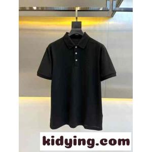 洗練された 上品 半袖 ポロシャツ エルメネジルド・ゼニア Tシャツ コピー ブラックkid26jK1jyy