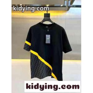 おしゃれ 合わせやすい クルーネック フェンディ ブランド コピー Tシャツ コピー メンズ 半袖 トップスkid26DiyiGr