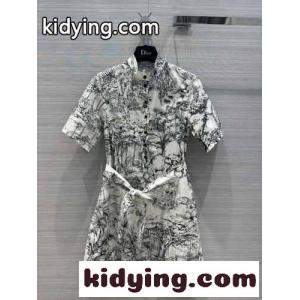 おしゃれ 上品 ベルト付き シャツドレス クリスチャン・ディオール スーパーコピー ワンピース コピーkid26byayWr