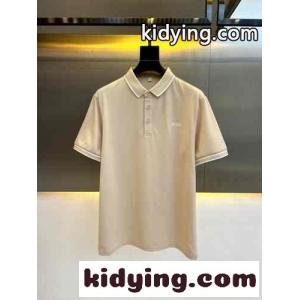 カジュアル コットン 半袖ポロシャツ エルメネジルド・ゼニア Tシャツ コピー ベージュkid26a8b0Pv