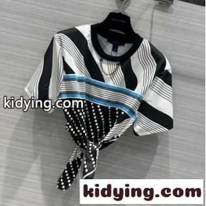 モノグラムウェーブセルフタイＴシャツ ルイ・ヴィトン Tシャツ コピー コットン 半袖 トップスkid2619fGPn