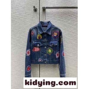 LV × YK フェイスパッチフィットデニムジャケット ルイ・ヴィトン ジャケット コピーkid26eWjamm