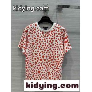 LV × YK インフィニティドットTシャツ ルイ・ヴィトン Tシャツ コピー コットン 半袖 トップスkid26GnaaCy