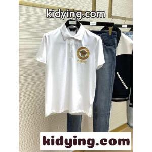 ヴェルサーチ スーパーコピーェ Tシャツ コピー メドゥーサ 刺繍 半袖ポロ シャツ メンズ トップスkid26yaqe4v