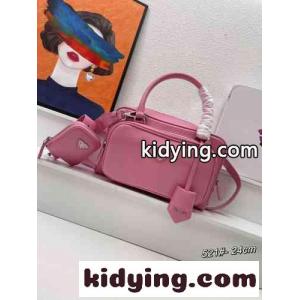 ナッパアンティーク ミニポケット トップハンドルバッグ プラダ コピー バッグ コピー ピンクkid26W1DKbC
