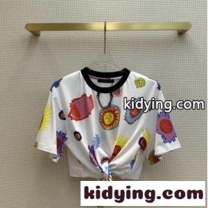 LV × YK フェイスプリントセルフタイTシャツ ルイ・ヴィトン Tシャツ コピーkid265XrKnC