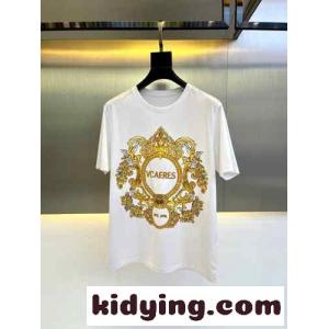 バロック プリント 半袖 Tシャツ ヴェルサーチ コピーェ Tシャツ コピー メンズ トップスkid26PfW5fi