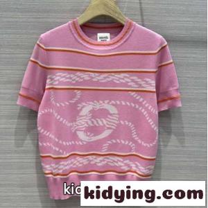 1枚でオシャレ シェーヌダンクルモチーフ 半袖ニット エルメス ブランド コピー Tシャツ コピー エレガント ピンクkid26fmiCqu