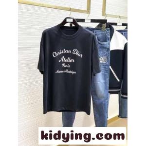 シンプル おしゃれ ロゴプリント クルーネック クリスチャン・ディオール スーパーコピー Tシャツ コピーkid26eeGPTb
