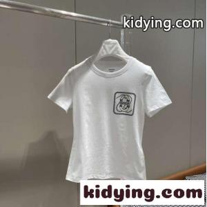 上品 カジュアル 春夏 新作 Canoe プリント 半袖Tシャツ エルメス ブランド コピー Tシャツ コピー ホワイトkid269rSzCq