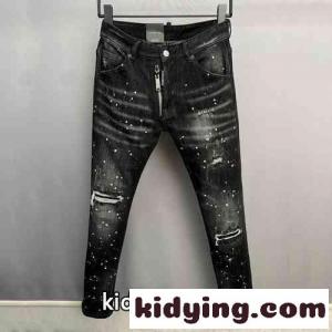 ダメージ加工 プリント ディースクエアード コピー ジーンズ コピー デニムパンツkid26OLz05j