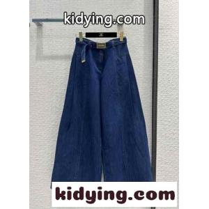体型カバー ワイドストレート レディース デニムパンツ シャネル ブランド コピー ジーンズ コピー ブルーkid26KHneim