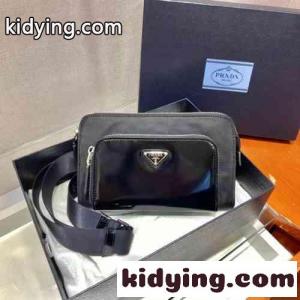 2VH130 ナイロンxレザー プラダ ブランド コピー バッグ コピー 人気 カジュアル ショルダーバッグkid260LDGHz