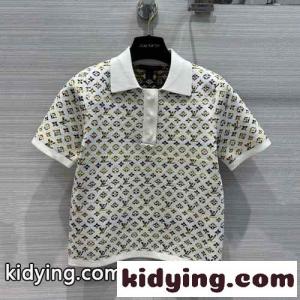 春夏 新作 人気 モノグラム 半袖 ポロシャツ ルイヴィトン コピー Tシャツ コピー ニット トップスkid269buiKD