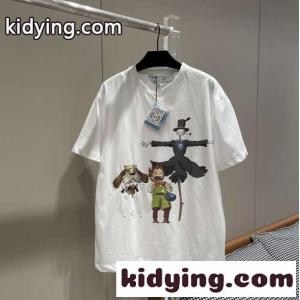 loewe コピー x ジブリ ハウルの動く城 ヒン マルクル カブ 半袖Tシャツ ロエベ コピー Tシャツ コピーkid26HHXPfu