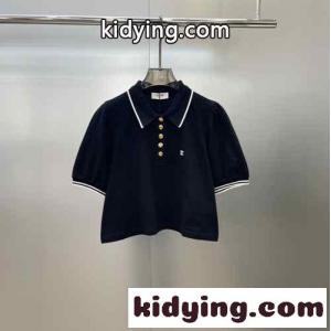 トリオンフ クロップド ポロシャツ セリーヌ スーパーコピー Tシャツ コピー コットンピケ レディースkid26z8b8zu