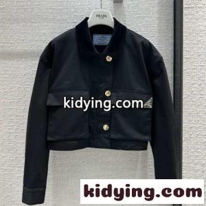 カジュアル おしゃれ クロップド プラダ スーパーコピー ジャケット コピー アウター レディース ファッションkid26G9bqqy