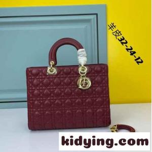 LADY dior コピーブランド クリスチャン・ディオール コピーブランド スーパーコピー ラムスキン ラージバッグ ワインkid26HD8fCC