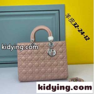 LADY dior ブランド コピー ラージバッグ クリスチャン・ディオール ブランド コピー スーパーコピー ラムスキン ピンクkid26WPbGfq