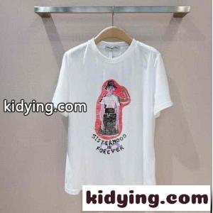 クリスチャン・ディオール コピー Tシャツ コピー カジュアル 合わせやすい プリント クルーネック 半袖Tシャツkid26yG99Pr